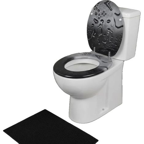 Asiento de inodoro, diseño decorativo, material ecológico, bolsa (1/5)