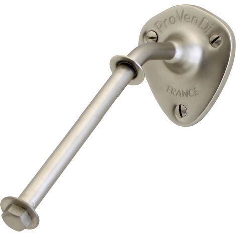 Porte-savon mural nickel brossé – Support à vis pour savon rotatif – Fixation robuste pour espaces confinés – Design vintage – Provendi (1/4)