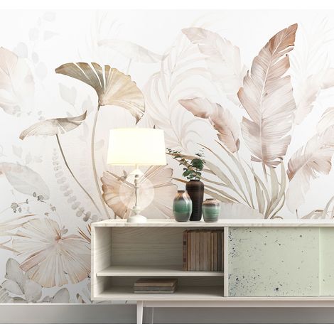 Papier peint panoramique - Plantes tropicales - 130 cm x 74 cm (1/4)