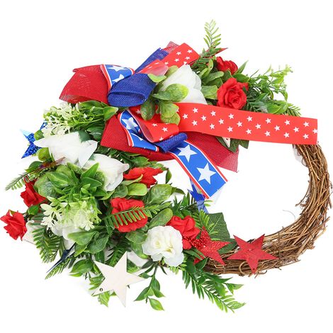 Couronne de fête nationale américaine pour décoration de porte ou cheminée (1/5)
