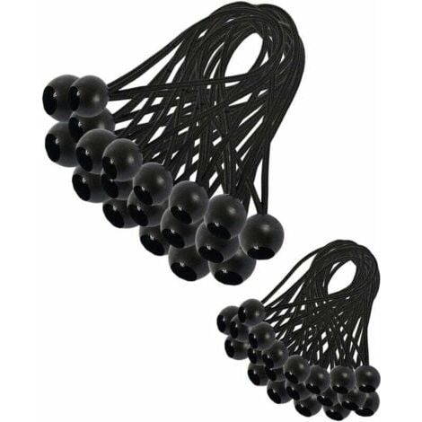 30 Pièces Tendeur Elastique, Tendeur Bache, Sandow Elastique, Tendeur Élastique pour Pavillon, Bâche, Camping, Tente, Rideaux Harnais d’Extension(150mm) (1/5)