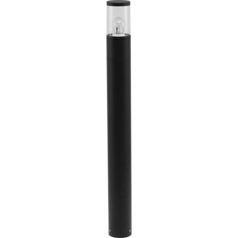 Merano Asbestos Borne Extérieure 90cm Aluminium Noir LED E27 IP54