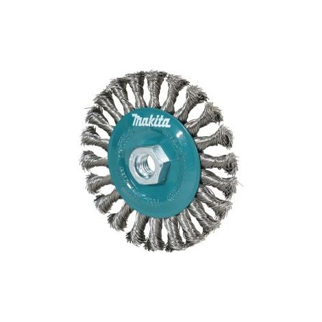 Spazzola a disco MAKITA 125 mm, filo intrecciato in acciaio inox 0,5 mm D-77540