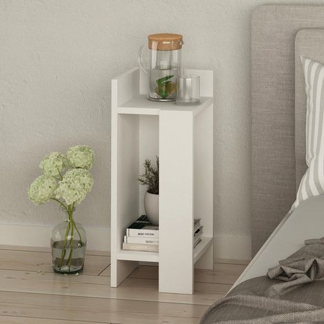 Nachttisch Links Elos Weiß Melamin 25x60x27 cm (1/3)