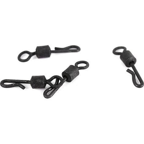 25 pièces de mousquetons tournants en forme de Q pour pêche rapide, accessoires de pêche en extérieur (1/5)