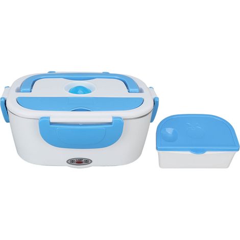 Lot bleu électrique, boîte à repas chauffante 12V pour voiture, prise allume-cigare, mini cuiseur à riz portable en acier inoxydable, usage domestique (1/5)