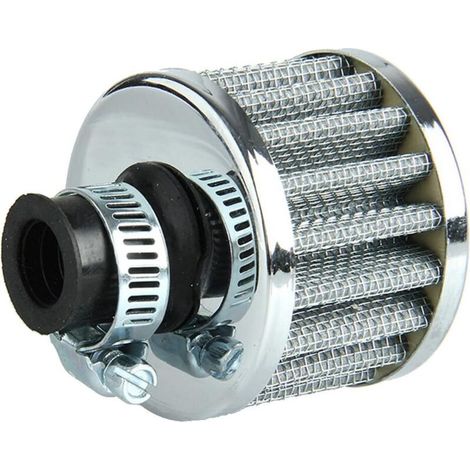 Filtre Air Froid Reniflard Carter Turbo Ventilateur 12MM Mini Argent Pour Voiture Moto（argent）