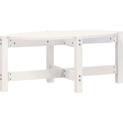 Maison Exclusive - Couchtisch Weiß 87x48x35 cm Massivholz Kiefer