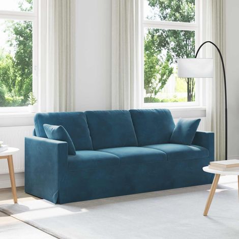 Sofa Blau 198 x 78 x 80 cm Samt