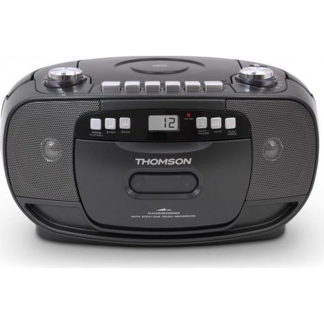 THOMSON RK200CD - Lettore Radio CD/Cassette Portatile - Nero (1/4)
