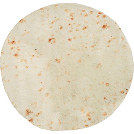 1 Couverture, motif tortillas, flanelle douce 285 g/m², jeté géant double face, usage salon camping pique-nique (1/5)