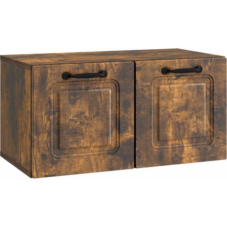 Maison Exclusive - Mobile Porta TV da Muro Rovere Fumo 59,5 x 31 x 30 cm (1/5)