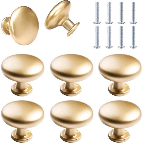 Set mit 8 goldenen Türgriffen für Schubladen und Schränke, kleine Griffe mit Schrauben für Küchenschränke.