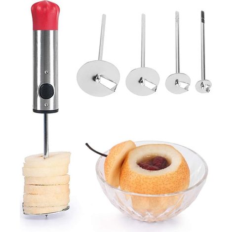 Corer à Légumes, Perceuse à Légumes En Acier Inoxydable Avec Perceuse à Légumes De 4 Tailles Vide-Fruits Avec Manche Ergonomique Antidérapant (1/5)