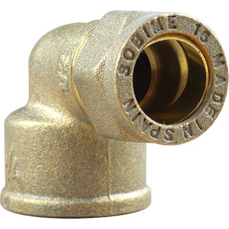 Coude bicone 3/4" (20/27) Femelle - Cuivre Ø16 - Arcanaute (1/4)