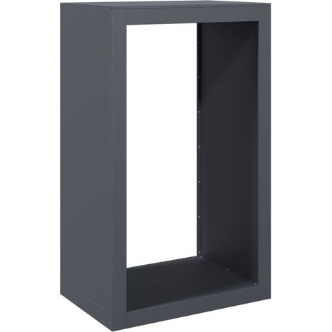 Maison Exclusive - Leñero de acero gris antracita 60x40x100 cm