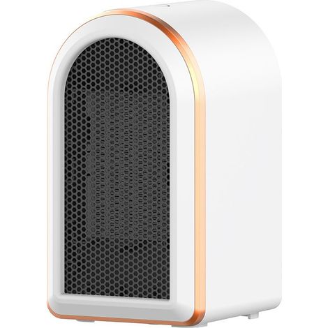 Chauffage d'appoint électrique, radiateur soufflant céramique PTC 1200 W avec Thermostat, 2 réglages de température,Convient pour Salon, Chambre,Bureau（Blanc） (1/5)