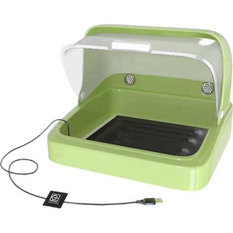 Boîte à poussins, lampes chauffantes, plateaux chauffants pour volailles, incubateur pour oiseaux, 3 tapis chauffants verts à différentes températures (1/5)