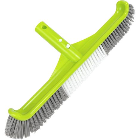 40 cm (16 Zoll) Poolbürste für Schwimmbäder, Wandmontierte Poolbürste mit 45° abgewinkeltem Kopf, 7 Reihen Nylonborsten, Poolreinigungsbürste mit EZ-Clip-System (Griff nicht im Lieferumfang enthalten) (1/5)