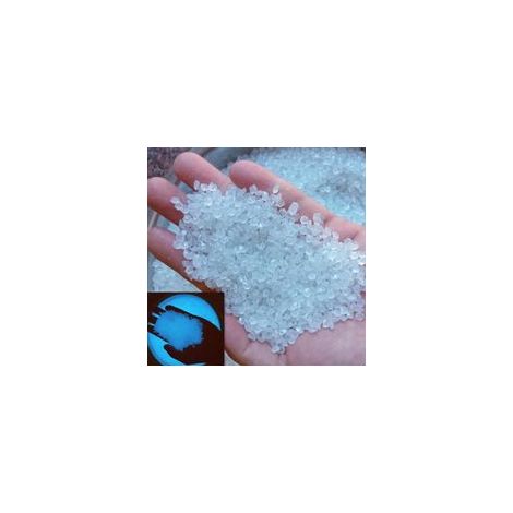 Lot de 6000 mini galets fluorescents en résine phosphorescents pour décoration de jardin, aquarium, paysages, vases, décoration, artisanat, 3 à 5 mm (blanc)