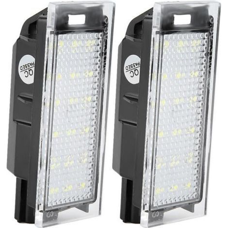 pair Eclairage de plaque d\\'immatriculation, Ampoules conçues pour Renault Twingo Clio Megane Lagane avec 18pcs LED (1/4)