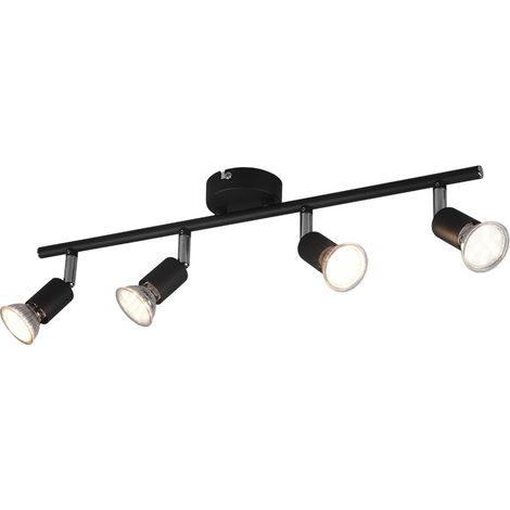 Trio lighting paris ampoules projecteur exclu barre 4 lumiÈres gu10 connexion noir mat r80914032 (1/3)