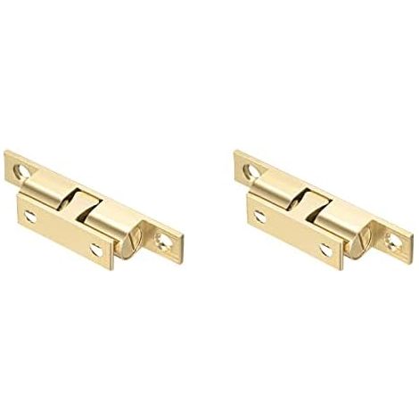 Boule Loquets (70 x 12 15.8mm) 2pcs, Laiton Double Attaches - pour Maison Cuisine Placard Armoire Porte, Or Ton (1/5)