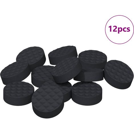 Möbelgleiter 12 pcs Schwarz Ø 14 x 4 mm EVA vidaXL
