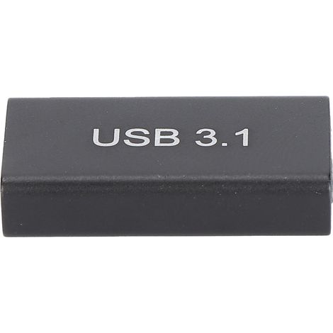 Adaptateur USB Type-C femelle vers USB 3.1 A femelle, convertisseur USB droit pour extension de câble de données USB 3.1