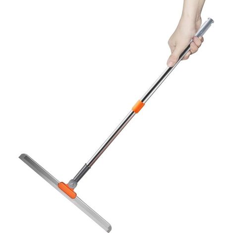 Raclette de douche avec long manche réglable 110 cm – Tête en silicone naturel 38 cm – Angle de rotation 180° pour nettoyage efficace (1/5)
