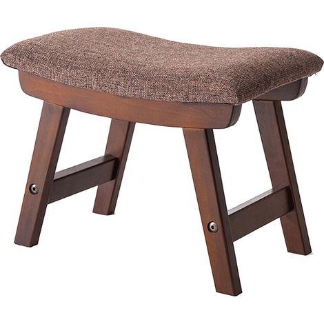 Repose-pieds structure en bois coussin éponge escabeau pour salon cuisine toilettes marron type 3 (1/5)