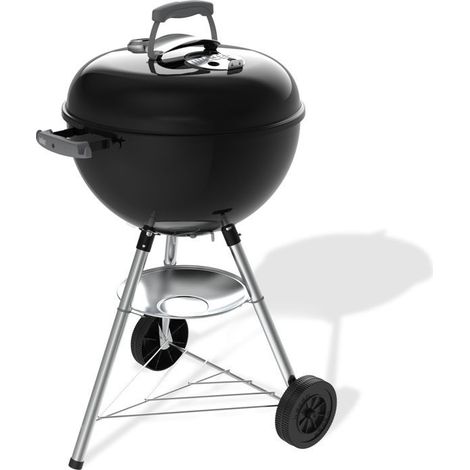Barbecue a charbon - Weber - Bar-B-Kettle - Ø47 cm - Thermometre intégré - Acier émaillé - 6 couverts - Noir