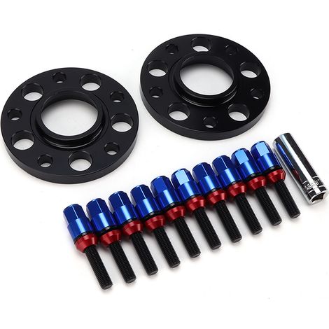 Kit entretoises centrées moyeu avec boulons, 15mm, remplacement pour BMW Série 1, 3, 5, 6, 7, 8, Z3, Z8, M3, M5, bleu (1/5)