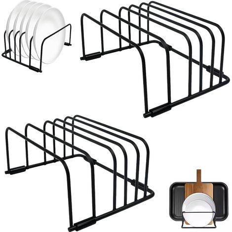 Plafonnier Cristal Support Planche à Découper - 2 Pièces - Acier au Carbone - 5 Fentes de Rangement - Séchage Rapide (1/5)