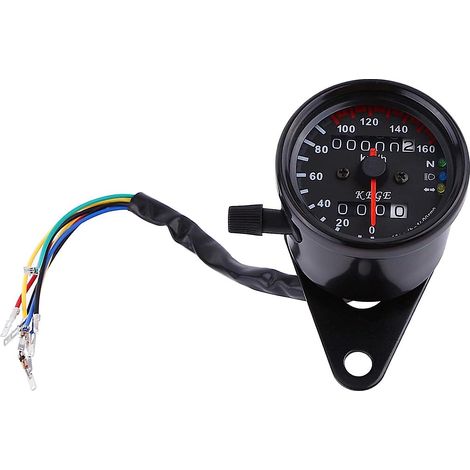 Compteur kilométrique de moto noir (1/5)