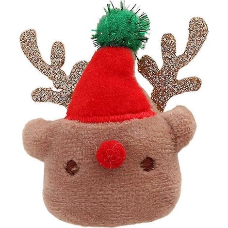 Décoration de sapin de Noël en peluche, accessoire photo léger, figurine miniature à monter soi-même, décoration de Noël pour café, appartement ou maison, Nouvel An.-deer
