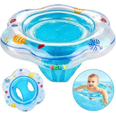 Flotteur De Natation Bebe - Double Chamber - Double Valve De Securite - Trou Pour Les Jambes - Diametre 53 Cm - 6 A 11 Kg - Lot De 1