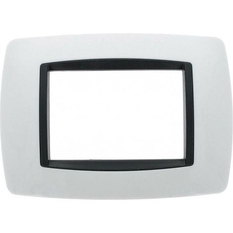 SANDASDON SD88003-1 Placca 3M Bianca Bombe Compatibile Bticino Living International (1/2)