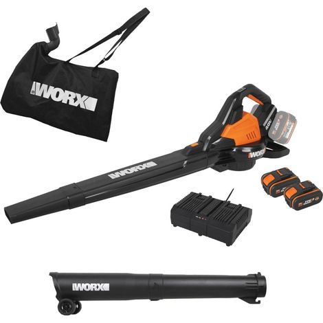 WORX Wg583e 40V Akku-Staubsauger-Gebläse-Häcksler WORX