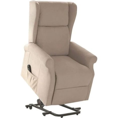 Fauteuil releveur relax électrique tissu waterproof beige - ALCANTI (1/5)