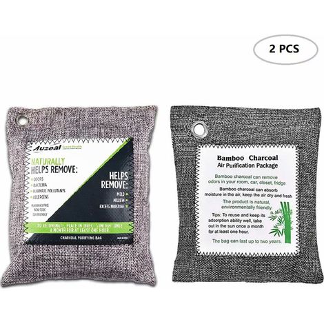 Sachets Purificateurs d'Air Nature Fresh, Charbon de Bambou Désodorisants, Sacs Anti-Odeurs au Charbon Actif, Éliminateurs d'Odeurs pour Maison (1/4)
