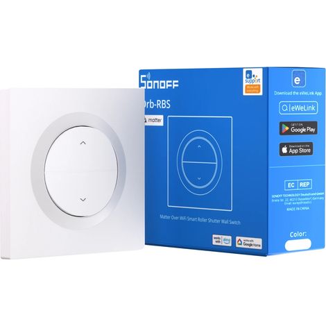 Interrupteur de Volet Roulant Intelligent, Contrôle Wi-Fi, Réglage Précis, MINI-RBS-E (1/2)