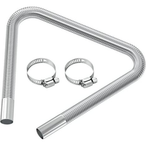 Tuyau d'évacuation flexible pour gaz diesel de 120 cm – Acier inoxydable – Diamètre intérieur de 2,5 cm – Compatible avec les réchauffeurs d'air diesel (1/5)