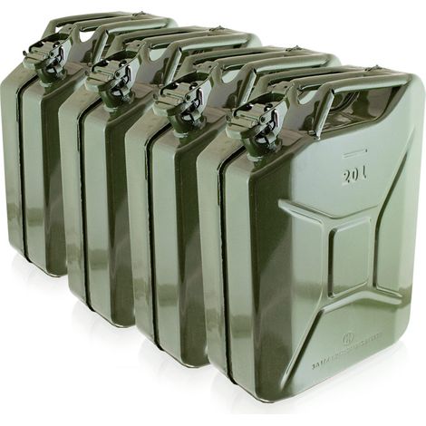 4x 20 Liter Stahl Benzinkanister Kraftstoffkanister Kanister UN Zulassung