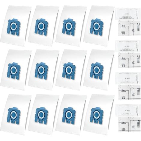 Sacchetti per aspirapolvere FOREHILL HyClean 3D FJM per Miele (12 sacchetti, 2 filtri motore, 2 filtri di scarico) Sacchetti per aspirapolvere per Miele GN XXL Pack, alternativa per Miele 9917730 GN H (1/5)