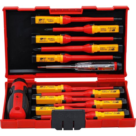 Juego de destornilladores BGS TECHNIC 13 piezas rojo acero (1/3)