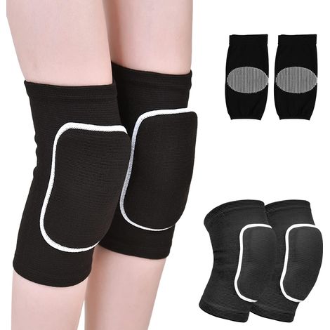 Genouillère Sport 2 Pièces, Genouillère Rotulienne et Ligamentaire, Genouillère Arthrose Genou, Respirant (M-noir) (1/5)