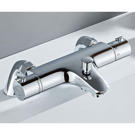 Mitigeur thermostatique de douche – Laiton massif – Finition Starlight résistante aux rayures – Valve anti-brûlure à 38 °C (1/5)