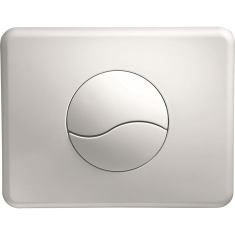 Siamp – Plaque de commande WC double volume blanche – Pour installation rapide – Vis modulables pour ajustement – Compatible Verso 800 (1/4)