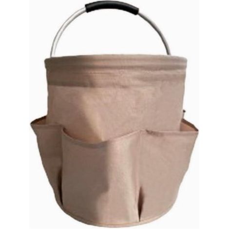 Bolsa de almacenamiento,Bolsa de limpieza con asas,Cesta de almacenamiento de tela Oxford,6 compartimentos,Organizador multifuncional,28 x 28 cm (1/5)